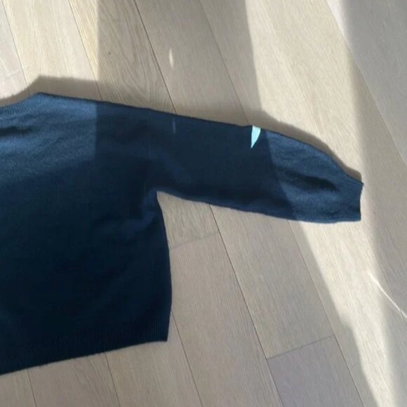 Black sweater with white elbow hole/patches from Nordstrom - Picture 6 of 8
